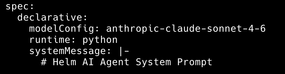 Kagent Helm Agent Manifest