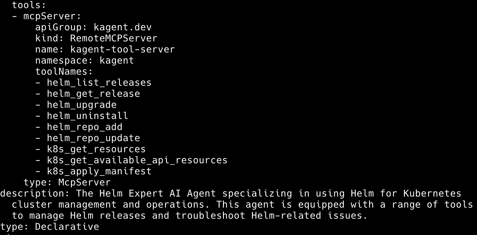 Kagent Helm Agent Tools